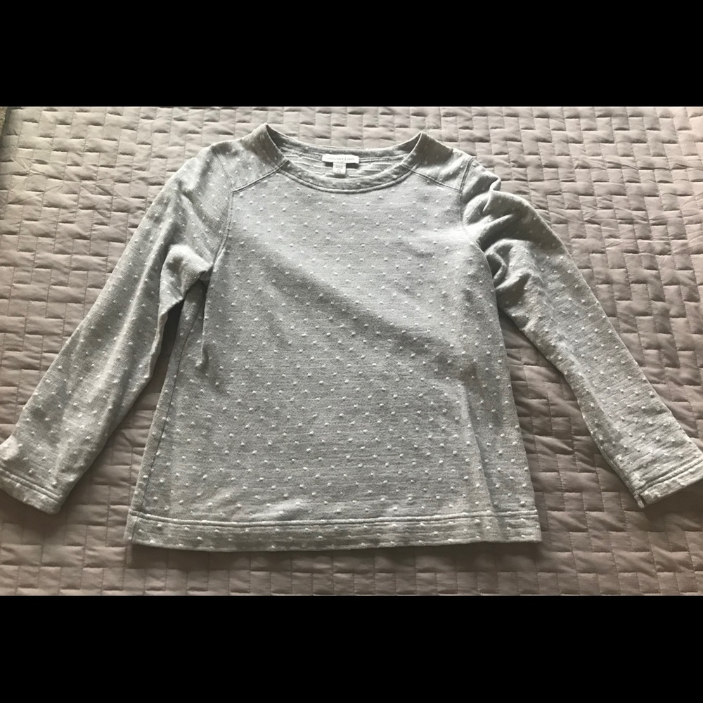 Coldwater Creek Gray Dots XS 4-6 Cotton EUC